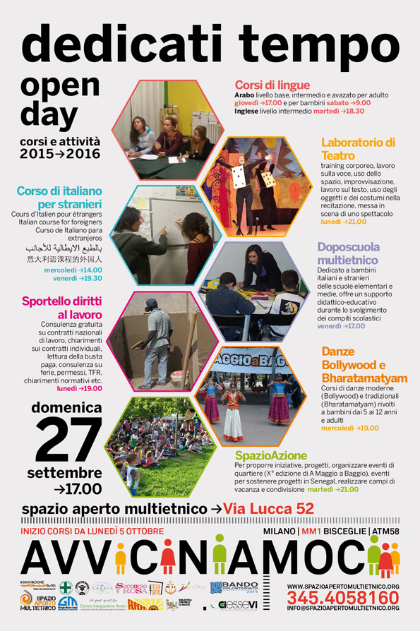 27 Settembre: Open Day allo Spazio Aperto