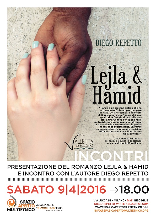 9 aprile: Presentazione del libro “Lejla e Hamid” di Diego Repetto